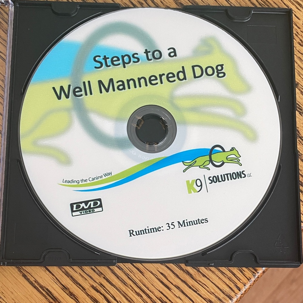 Steps to a Well Mannered Dog Training DVD by K9 solutions.
